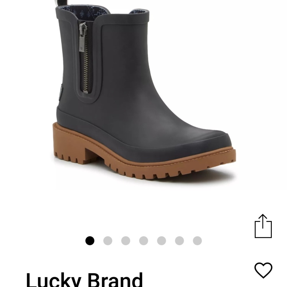 Lucky Brand Black Ankle Rain Boots